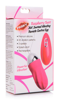 36X Swirled Vibrating Remote Control Egg - THE FETISH ACADEMY 