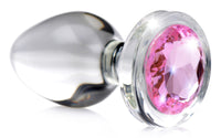 Pink Gem Glass Anal Plug - THE FETISH ACADEMY 