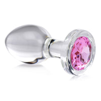 Pink Gem Glass Anal Plug - THE FETISH ACADEMY 