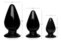 Triple Cones 3 Piece Anal Plug Set - THE FETISH ACADEMY 