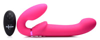 10X Remote Control Ergo-Fit G-Pulse Inflatable and Vibrating Strapless Strap-on - Pink - THE FETISH ACADEMY 
