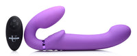 10X Remote Control Ergo-Fit G-Pulse Inflatable and Vibrating Strapless Strap-on - Purple - THE FETISH ACADEMY 