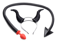 Devil Tail Anal Plug and Horns Set - THE FETISH ACADEMY 