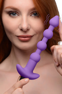Remote Control Vibrating Silicone Anal Beads - THE FETISH ACADEMY 
