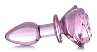 Pink Rose Glass Anal Plug - TFA