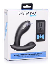 E-Stim Pro Silicone Vibrating Prostate Massager with Remote Control - TFA