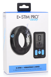 E-Stim Pro Silicone Vibrating Cock Ring with Remote Control - TFA