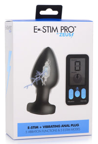 E-Stim Pro Silicone Vibrating Anal Plug with Remote Control - TFA