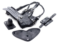 Leather Head Harness with Removeable Gag - THE FETISH ACADEMY 