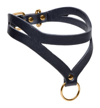 Bondage Baddie Black and Gold Collar with O-Ring - TFA