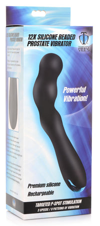 12X Silicone Beaded Prostate Vibrator - TFA