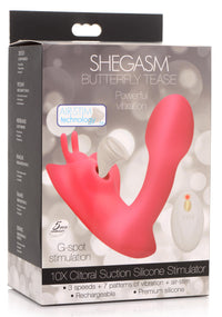 Butterfly Tease 10X Clitoral Suction Silicone Stimulator - TFA