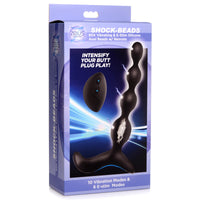 Shock-Beads 80X Vibrating & E-stim Silicone Anal Beads with Remote
