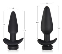 Large Vibrating Anal Plug with Interchangeable Fox Tail - TFA