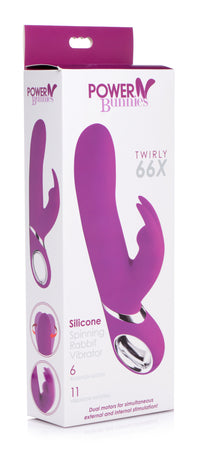 Twirly 66X Spinning Silicone Rabbit Vibrator - THE FETISH ACADEMY 