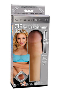 TLC Natural CyberSkin 3 inch Transformer Penis Extension - TFA