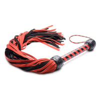 Black and Red Suede Flogger - THE FETISH ACADEMY 