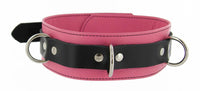 Strict Leather Deluxe Locking Collar - Pink and Black - TFA