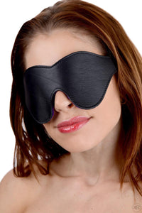 Strict Leather Purple Fur Lined Blindfold - TFA