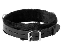 Strict Leather Narrow Fur Lined Locking Collar - TFA