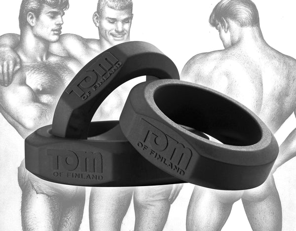 Tom of Finland 3 Piece Silicone Cock Ring Set - TFA