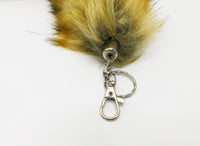 15" FAUX Fox Fur Clip on Tail with Key Chain - Red Fox - TFA