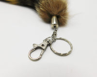 18" Genuine Tanuki Fox Fur Clip on Tail with Key Chain - TFA
