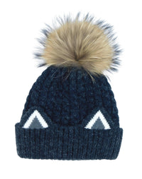 Knitted Cat Ear Beanie with Removable Pom - THE FETISH ACADEMY 