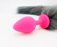 Copy of 32" Extra Long Faux Cat Tail Butt Plug - Black - THE FETISH ACADEMY 