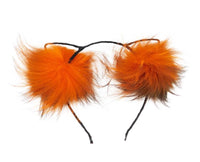 Orange Silver Fox Tail Butt Plug and Ears Set - TFA