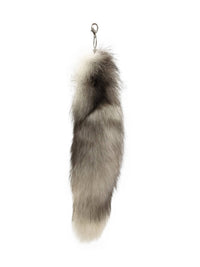 18" Genuine Indigo Fox Fur Clip on Tail - TFA