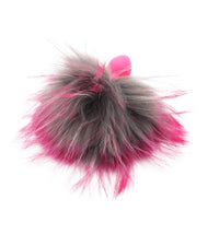 Pink Dyed Raccoon Fur Bunny Tail Butt Plug - TFA