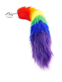 15" Rainbow Pride FAUX Fox Tail Butt Plug - TFA