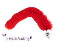 15" Red FAUX Fox Tail Butt Plug - TFA