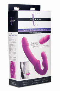 Evoke Rechargeable Vibrating Silicone Strapless Strap On - TFA